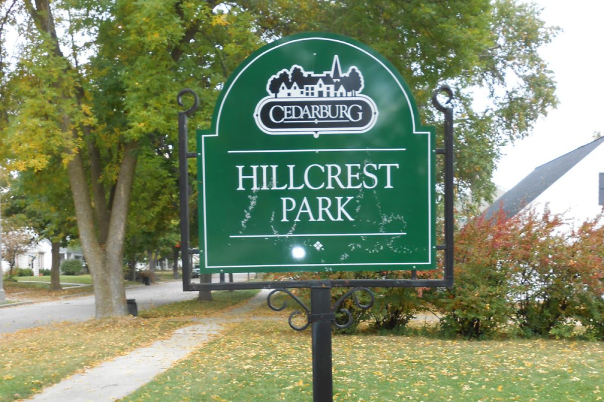 Hillcrest Park Entrance Sign
